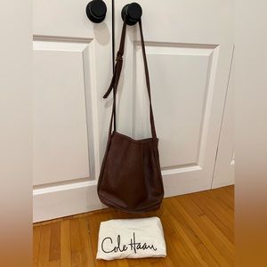 Vintage Cole Haan Leather Bucket Bag